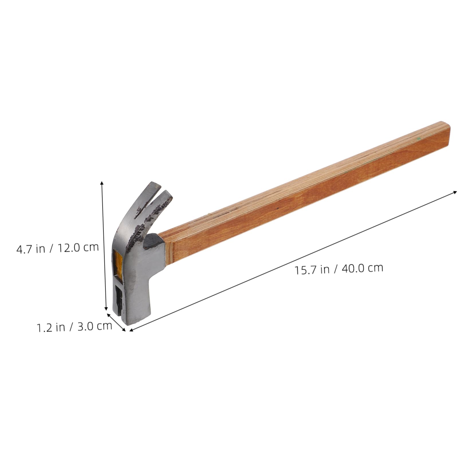 HEALLILY Non-slip Nail Pulling Claw Hammer Ball Peen Hammer Anti-slip Handle Compressed Wood