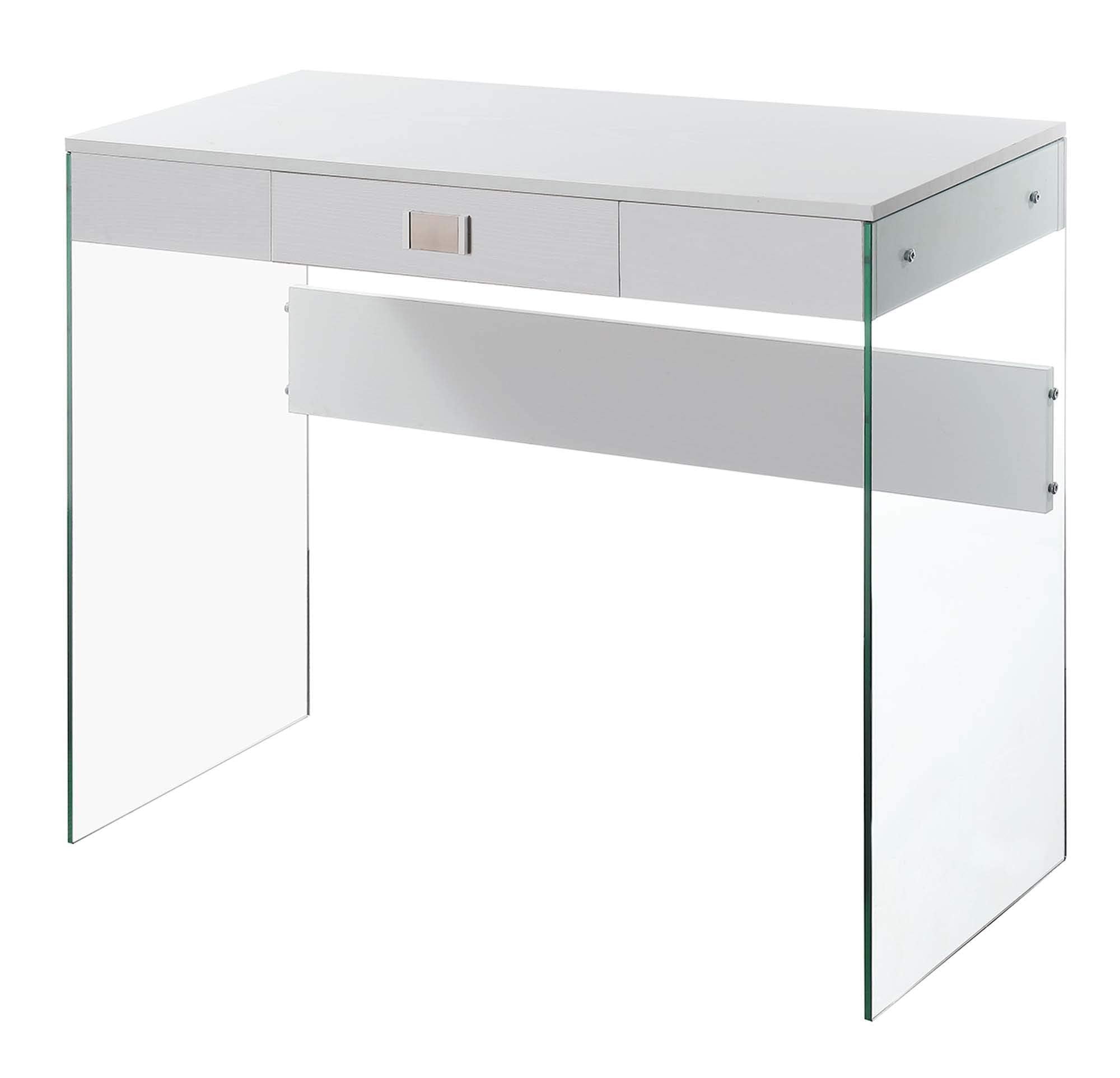 Convenience Concepts SoHo 1 Drawer Glass Desk