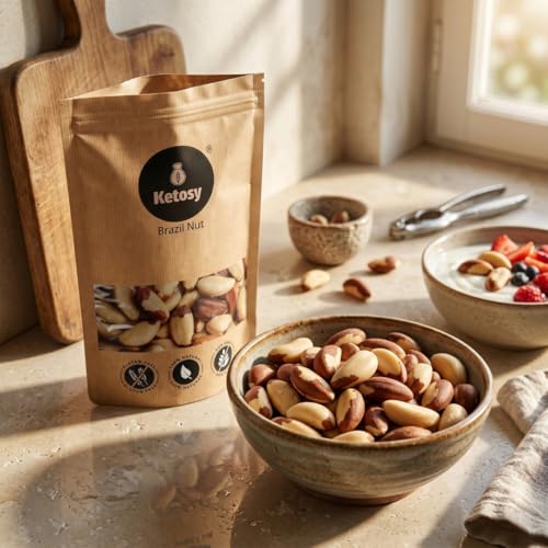 Image of Ketosy Premium Brazil Nuts - 250g | Supports Immunity | Thyroid Function Support Nutrients | Rich in Selenium |Unroasted Brazilian Nuts - Large Jumbo Size Nuts
