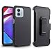 Customerfirst for Motorola Moto G Stylus 5G 2023 Heavy Duty Hard Shockproof Armor Case Cover with Belt Clip Holster with Built in Screen Protector (Black)
