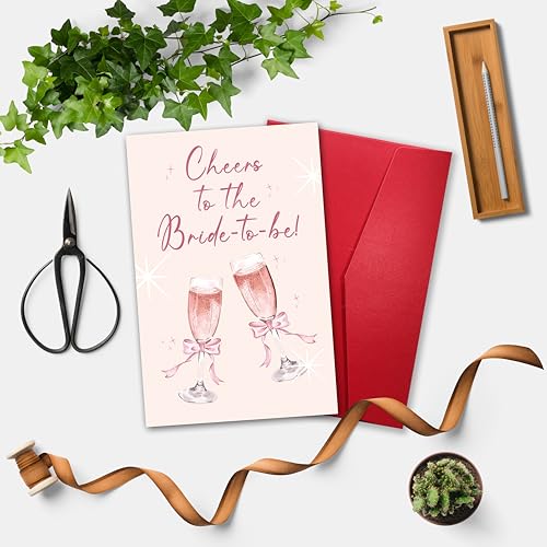 Image of Sweet Bridal Shower Card for Bride to Be, Funny Wedding Congratulations Card, Bachelorette Gifts, Cute Greeting Card for Friends Women Her