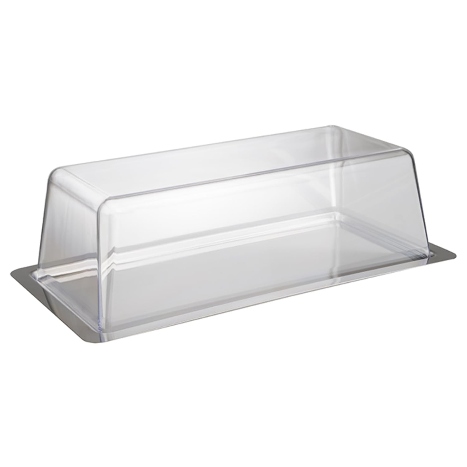 APS 64 Finesse - Vassoio in acciaio INOX con coperchio, 34 x 16,5 x 10cm