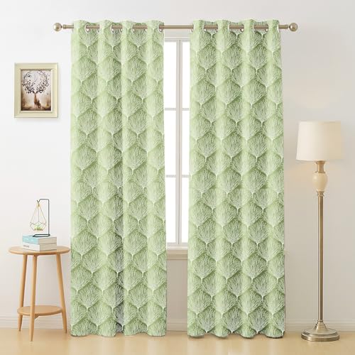Image of Homestan Printed Door Curtains 9 Feet Long Set of 2, Parda 9 Feet Long with Grommet Design for Home Decor (9x4 Feet, Green)