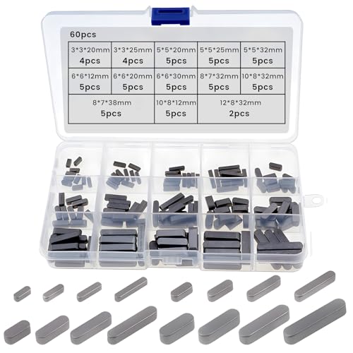 STDKDFW Pulley Keyway Key,Parallel Square Stock Key,Parallel Drive Shaft Keys
