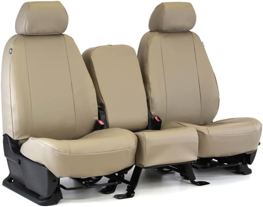 ShearComfort Front Seats Custom Pro-Tect Vinyl Seat Covers Compatible with Ford F250 (2017-2022) in Black for 40/20/40 w/Folddown Center Console and 3 Adjustable Headrests (Super Cab or Super Crew)