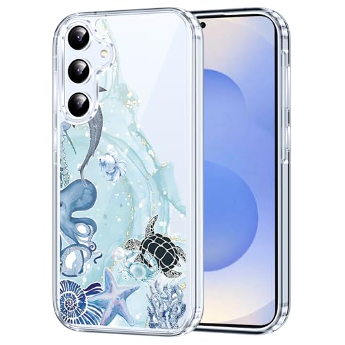 Coque Samsung S25 TPU antichoc transparente à motif tortue mignon