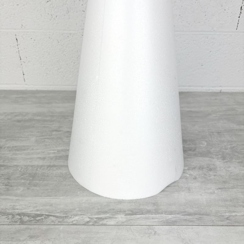 Lealoo Grand cône polystyrène Hauteur 60 cm, avec IMPACTS, Diamètre de Base 26,5 cm