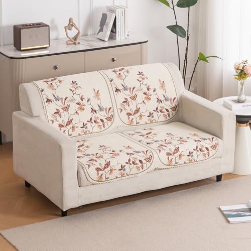 Image of HOKIPO HeavenHue Sofa Cover 2 Seater for Seat & Back, Autumn Whisper