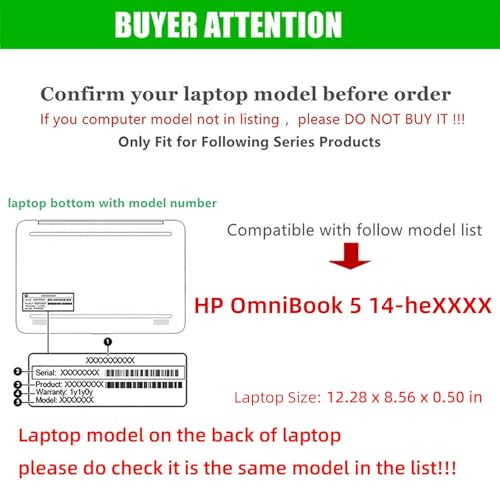Funda para portátil HP OmniBook 5 14" 2 en 1 cuero PU azul miniatura 2