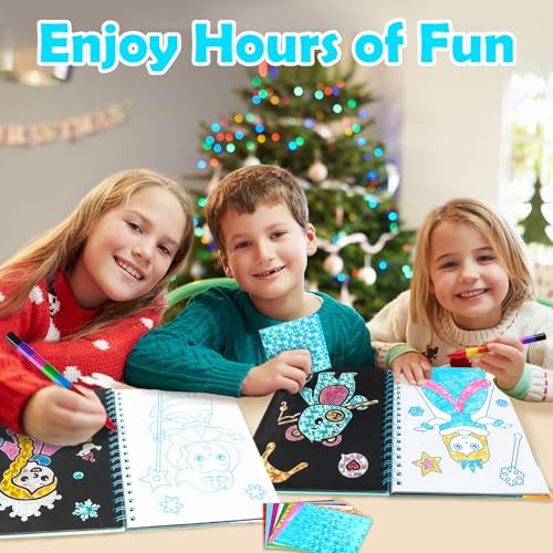 Image of FUNNYB&G Mess-Free Foil Art Craft for Girls Ages 4-10, Kids Birthday Gift