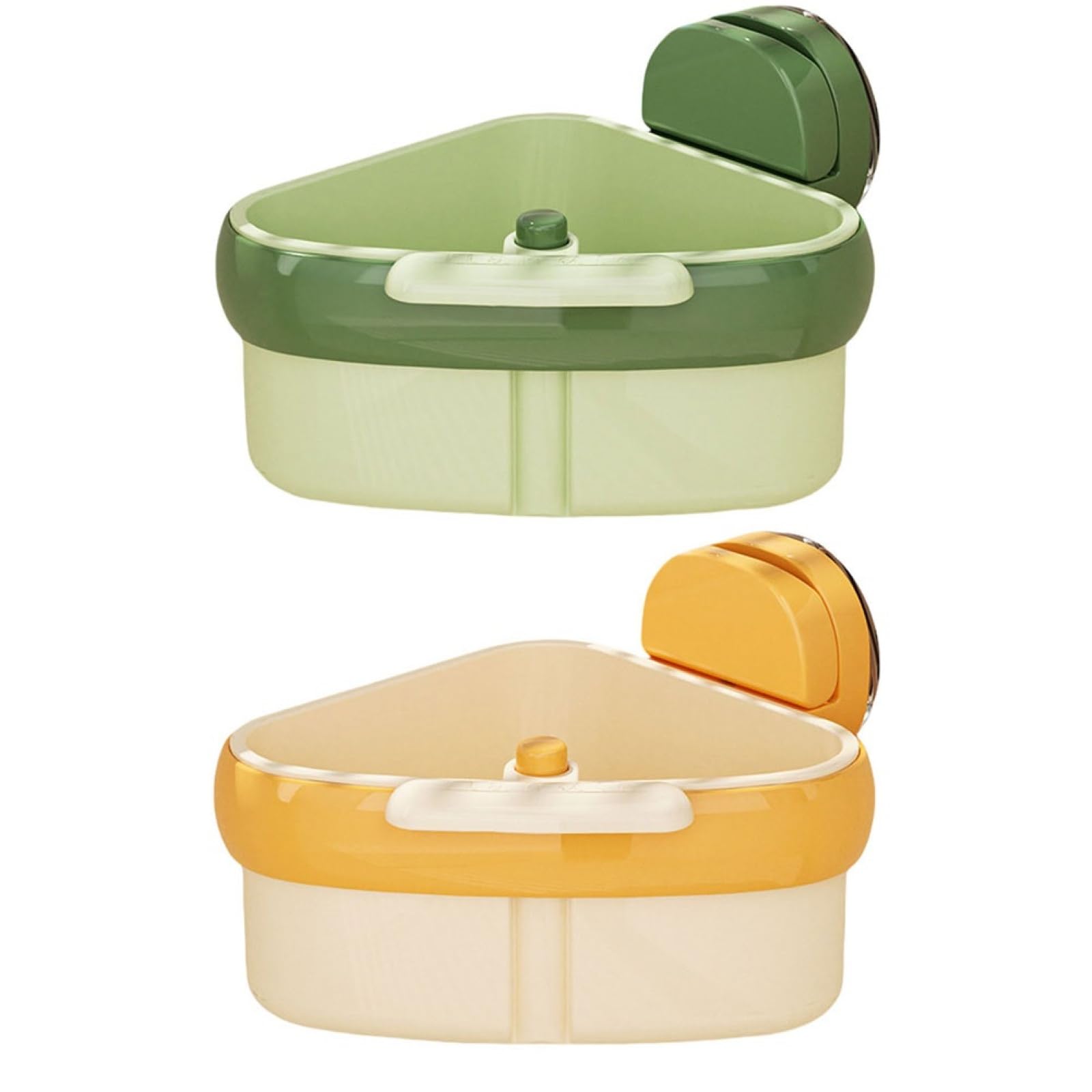 Kitchen Triangular Sink Strainer Basket,Upgraded Suction Cup Press Sink Drainer Basket,Automatic Dumping Sink Strainer Basket,Faucet Sponge Storage Rack,Corner Sink Trash Catcher For Food Was