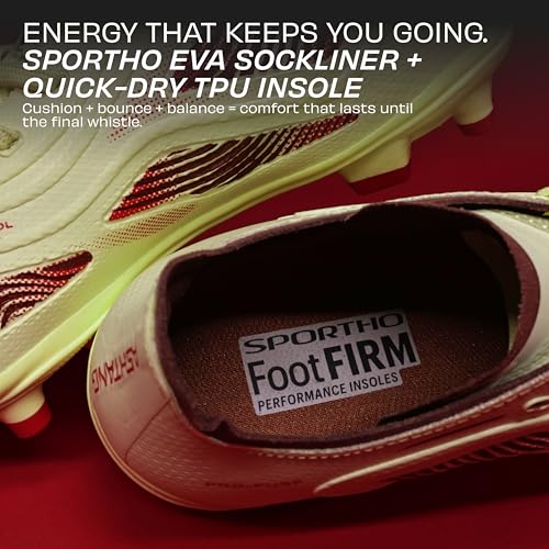 Image of Nivia Ashtang 3.0 Football Studs for Men, TPU Fusion with 3D Embossing Upper, Dual Color High Shear TPU Sole, Ideal for Firm Ground Grass