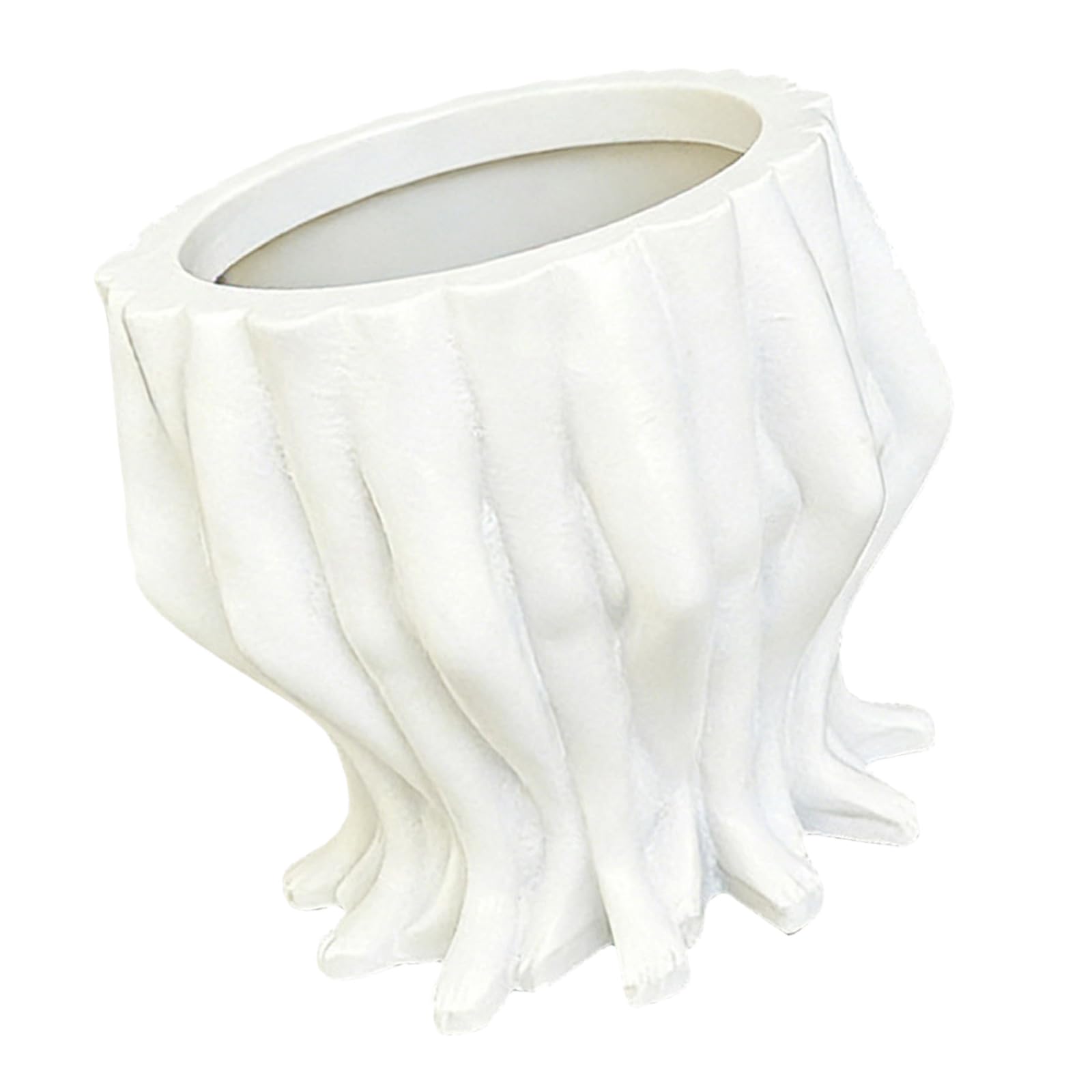 Piceioep Artistic Leg Shape Flower Pots Planter for Home and Decoration Compacts Size Light Weight Easyly to Clean Compacts Garden Pots