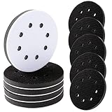 10 Pack Soft Density Interface Pads 5 Inch 8 Holes Hook and Loop Sponge Cushion Buffer Backing Pad Foam Sanding Interface Pads for Orbital Sander Automotive Woodworking Polishing