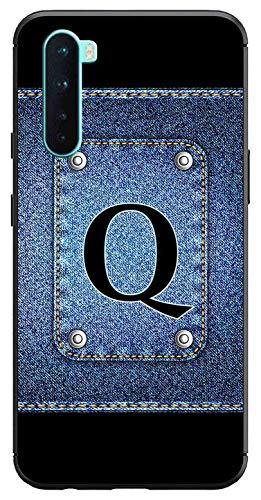 Image of Amazon Brand - Solimo Designer Button Jeans Alphabet-Q Printed Soft & Flexible Hybrid Back Case Mobile Cover for OnePlus Nord