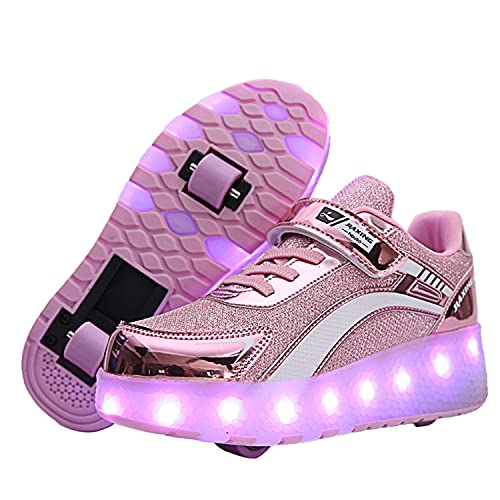 Skybird USB Carga LED Luces Zapatos Calzado de Skateboarding Deportes de Exterior Patines en Línea Brillante Mutilsport Aire Libre y Deporte Gimnasia Zapatillas Cover