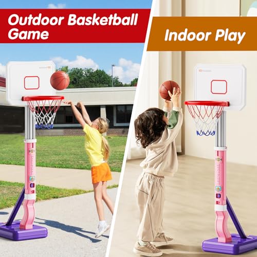 Sjiada 5577-37B Toddler Basketball Hoop,Height Adjustable Kids Basketball Hoop thumb #4