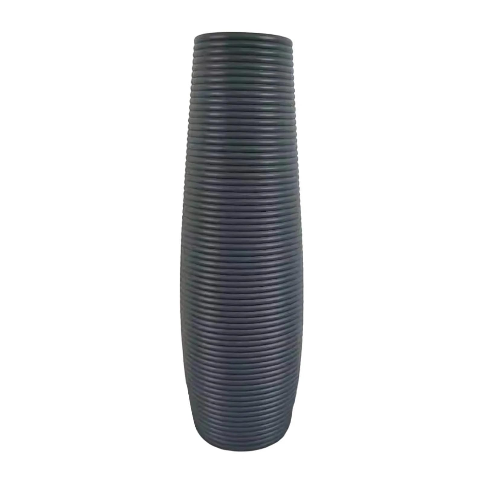 Vase haut de sol en plastique F Fityle gris incassable et léger