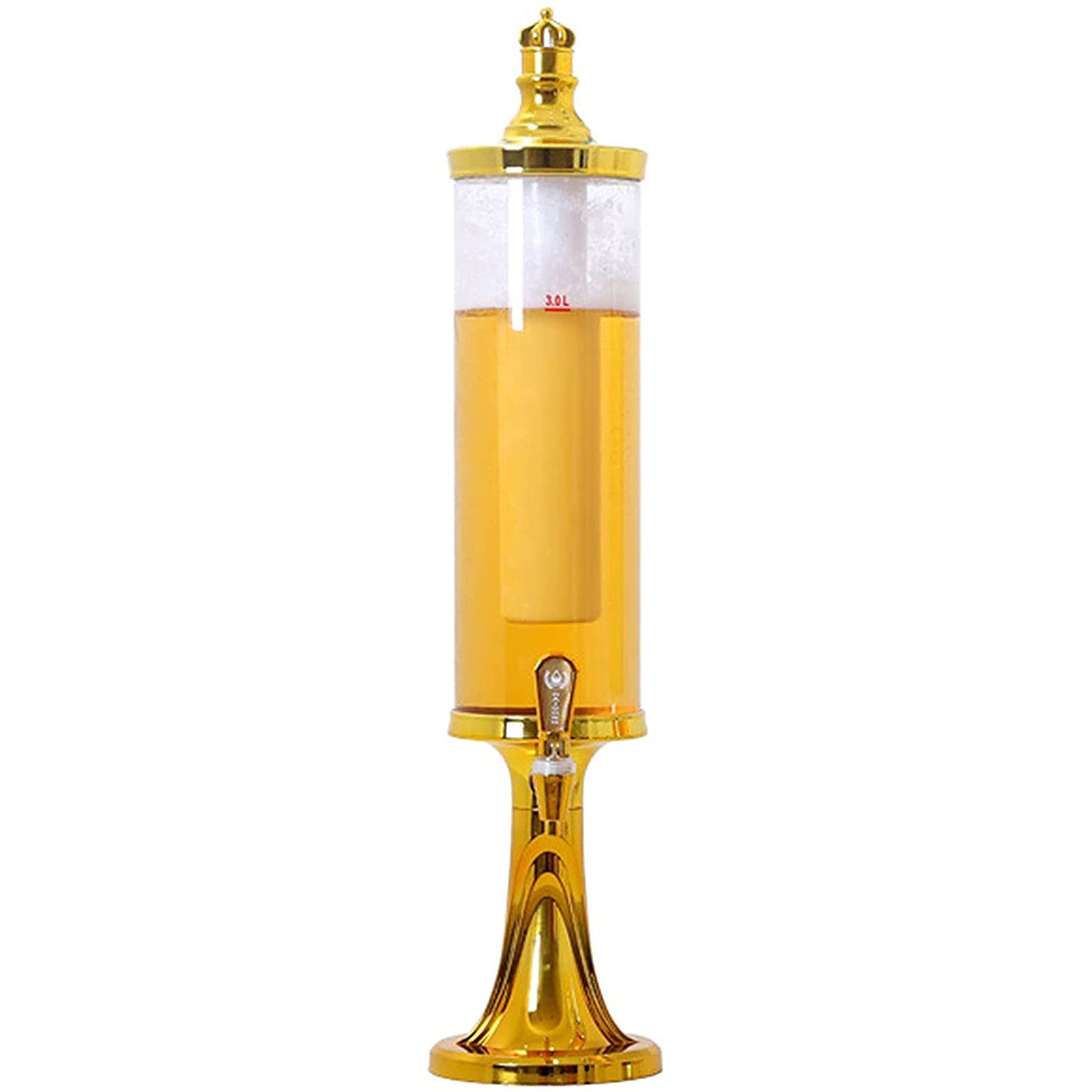 SXA Dispenser per Bevande A Torre di Birra 3L con Tubo di Ghiaccio E Luci A LED per Bar A Casa Home Party Buffet Restaurant