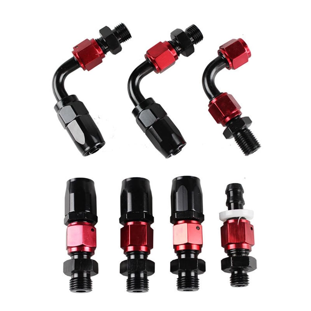 Osmond Régulateur de Pression de Carburant Réglable Universel avec Manomètre + Tuyau de Conduite de Carburant AN6 + Kit D'Extrémité de Raccords