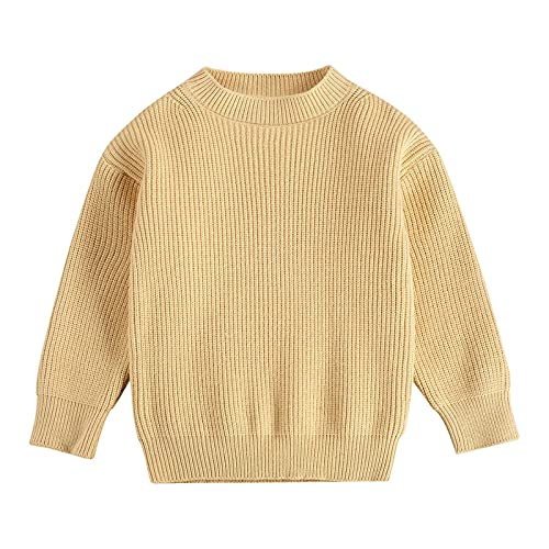 Girls Cable Knit Sweaters Chunky Long Sleeve Crewneck Drop Shoulder Warm Pullover Sweater Tops for Kids Fall Winter3