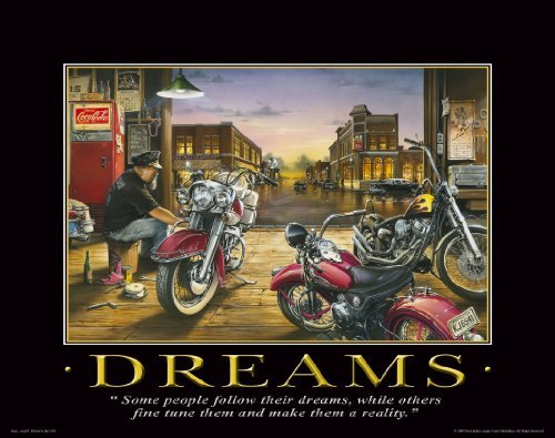 Motorcycle Motivational Poster Art Print 11x14 Harley Davidson Racing Helmets Jackets Sturgis Rally Wall Decor Pictures