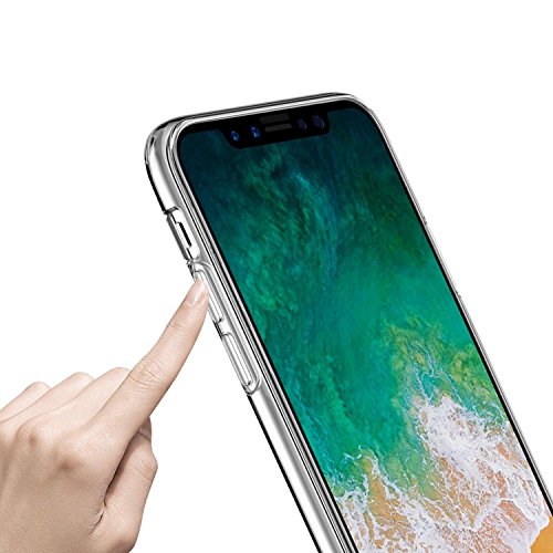 NWNK13 For iPhone iPhone 8 Plus/iPhone 7 Plus Case Crystal Clear Slim Fit Front & Back 360° Case Built-in Screen Protector Transparent Full Body Silicone Gel Mobile Phone Cover for iPhone 8+ - Image 3