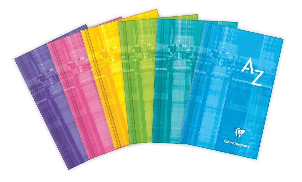 Clairefontaine 9589C A Rigid Laminated Brochure Repertory, 7.5x12 cm, 128 Small Square Pages, 90 g White Paper