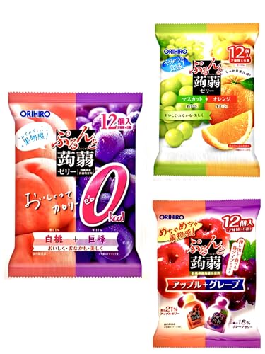 ぷるんと蒟蒻ゼリー パウチシリーズ詰め合わせセットです。 ご家族やお友達とシェアできる♪ 6種類の味をお楽しみいただけます。 〈 アップル&グレープ / 1袋・マスカット&オレンジ / 2袋・カロリー0白桃&巨峰 / 2袋 計5袋 〉