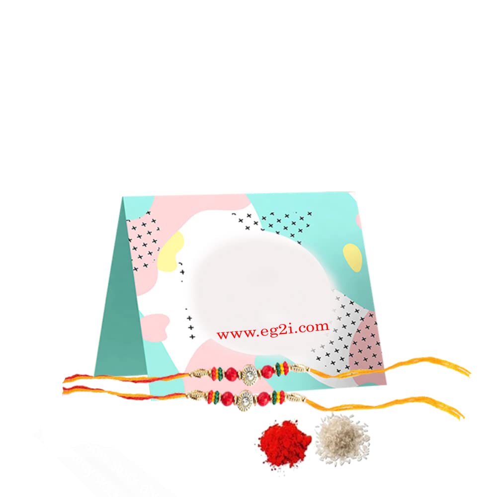 EG2i Set of 2 Dore Rakhis with Roli Chawal Pack With Gifting Card, Happy Rakhi, Best Rakhi for the Brothers, (Pack of 2 with Roli Chawal) (B0BLP4RJ9L) Amazon Price History, Amazon Price Tracker