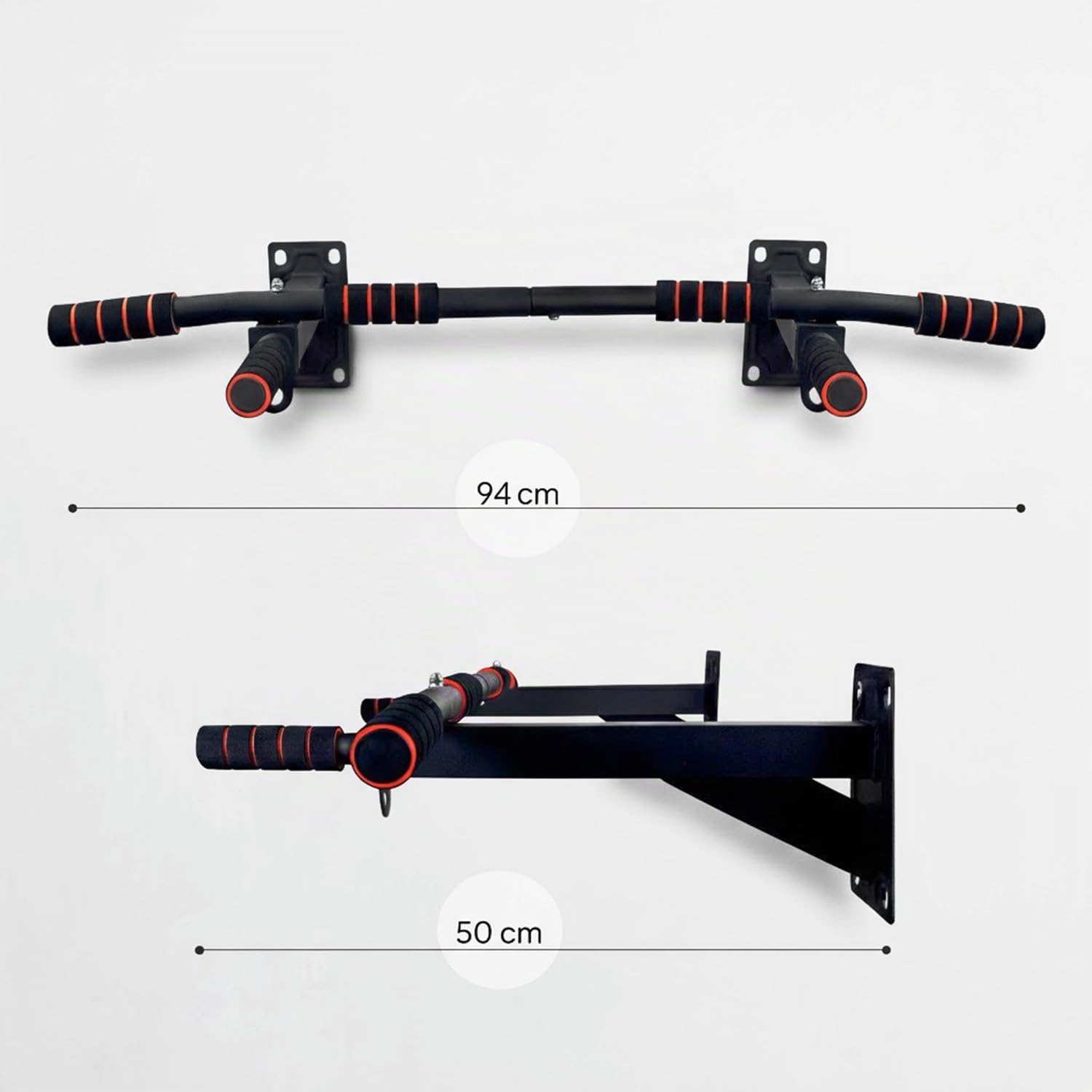 OcioDual Barre de Tractions, Barre de Traction Murale Avec Vis Incluses, Barre de Traction Musculation, Barre Traction, Barre de Traction pour la Maison, Bar Traction, Pull Up Bar,Noir Mat