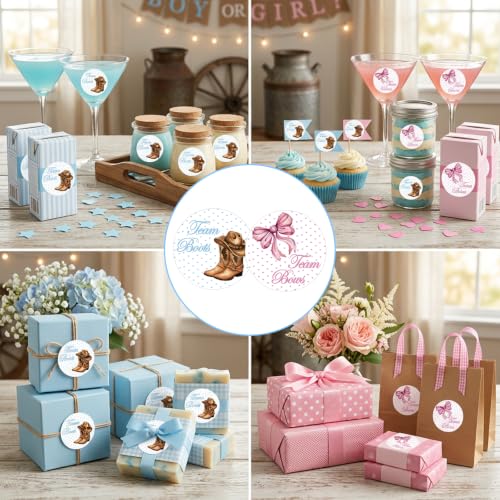 Image of Boots or Bows Decorations - 44 Pcs Mom and Dad to Be Sash Pins