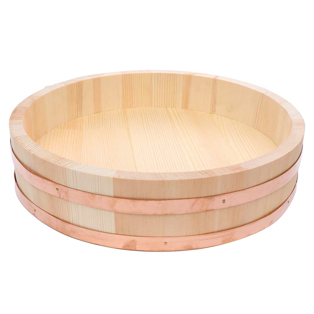 GALPADA Cuenco de Madera Función de Enfriamiento Color Aleatorio para Mezclar Arroz y Sushi Utensilio Tradicional para Preparar Sushi Adecuado para Restaurantes y