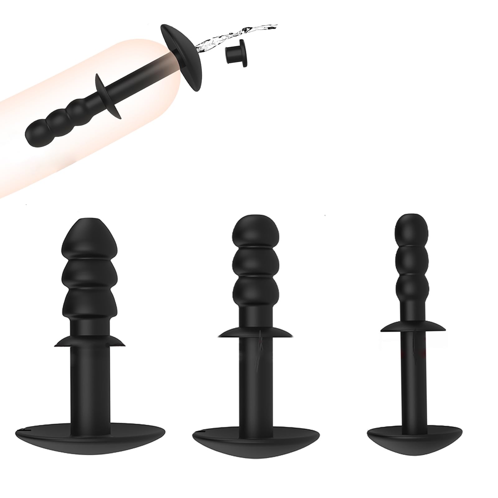 Set Di 3 Dilatatori Plug Uretrale in Silicone Plug Per Pene Catetere Cavo Dilatatori Uretrali Per Uomini Stimolazione Della Prostata Giocattoli Sessuali
