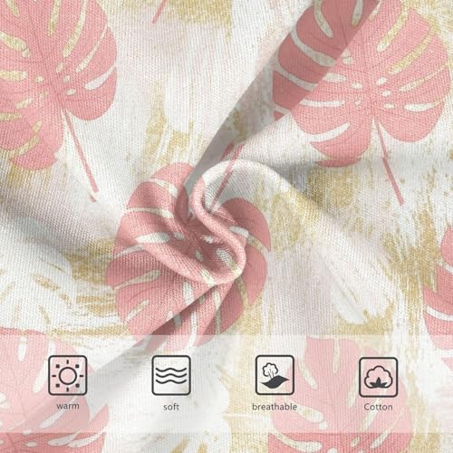 Joisal Print Girls Underwear Toddlers 2t Cotton Panties Little Girl Abstract Pink Monstera Leaves Briefs Girls Undies3