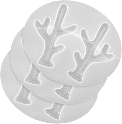 NOLITOY 9 Pcs Antler Mold Stencils for Crafts Elk Antler Jewel Headband Molde De para Resina Jeweled Headband Jeweled Hair Clips Silicone Molds