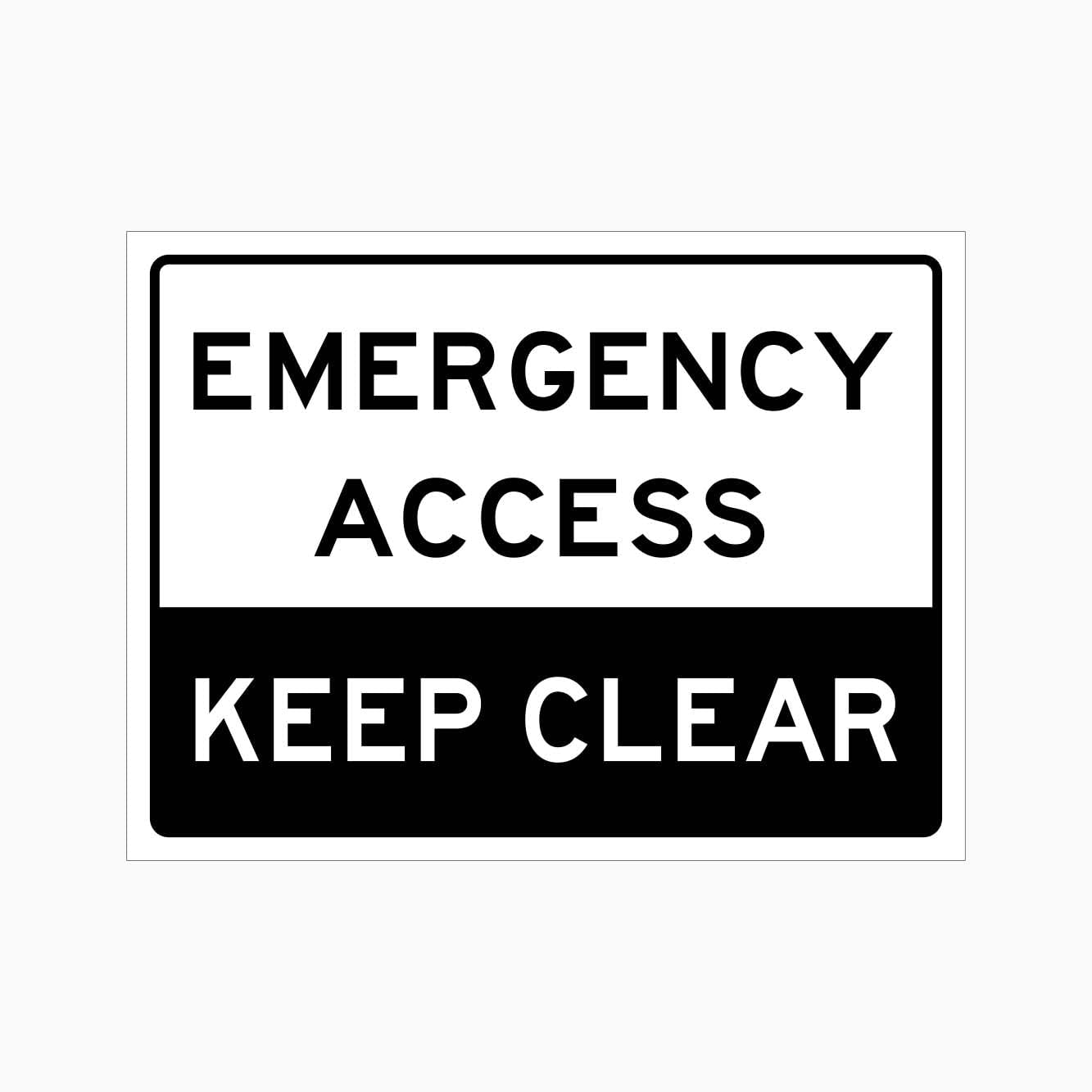EMERGENCY ACCESS KEEP CLEAR Sign Workplace Metal Tin Sign 8 x 12 inch for Industrial & Commercial Series