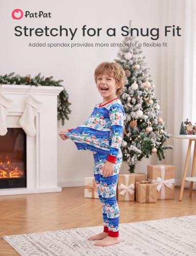Image of PATPAT Toddler & Kids Pajama Sets with Bamboo Viscose, Snug Fit Pjs for Girls, All-Season Comfort Sleepwear, Ages 2-12 Years