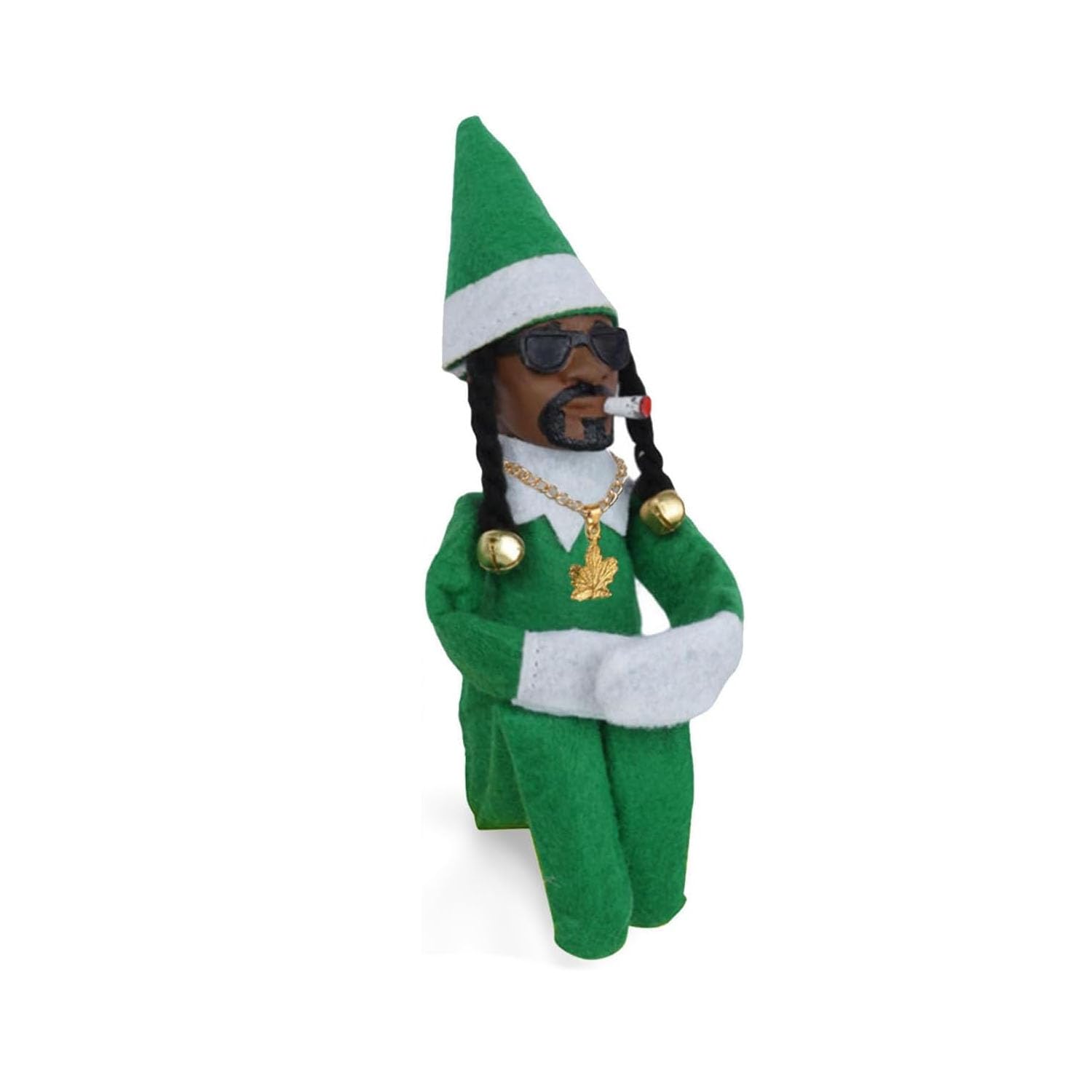 HENGBANG Christmas Elf Plush Doll,Handmade Elf Doll Hip Hop Doll,Christmas Party Holiday Home Festival Decoration (Green (10In /25cm))