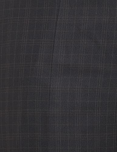 Image of Park Avenue Men's Poly Viscose Blend Checks Pattern Smart Fit Flat Front Formal Trouser