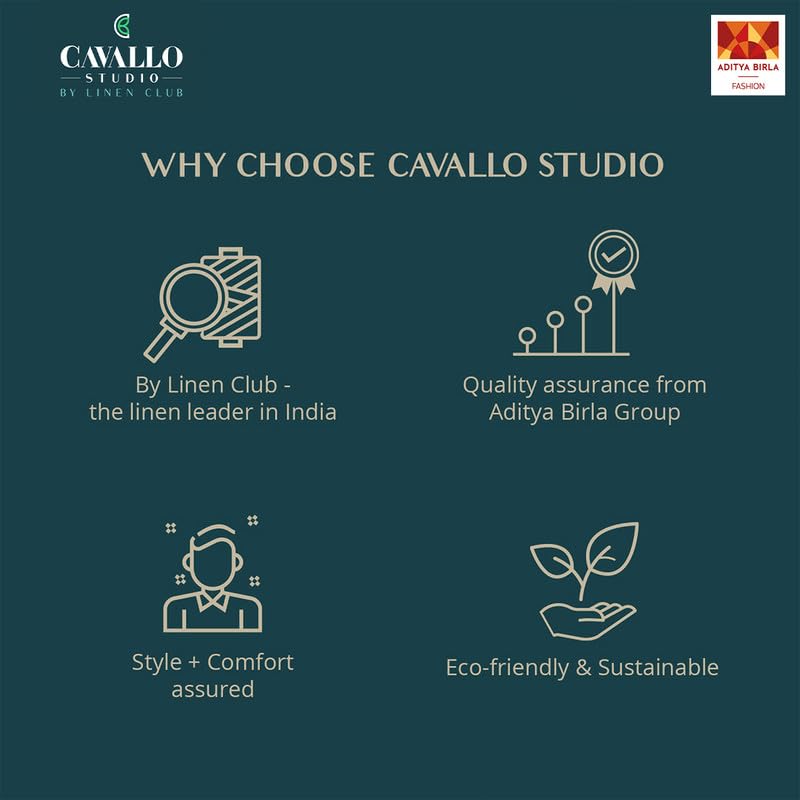 Image of Cavallo by Linen Club Men's Blended Linen Red Printed Contemporary Fit Full Sleeve Casual Shirt