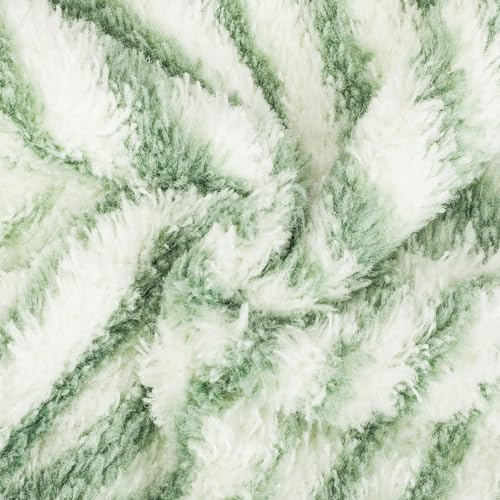 PHOGARY Mikrofaser Waschlappen Set 6 für Gesichts & Körperhandtücher, Kinder Baby Erwachsene Weiche Waschlappen, Coral Fleece Waschhandschuhe, Grün, 21×15cm