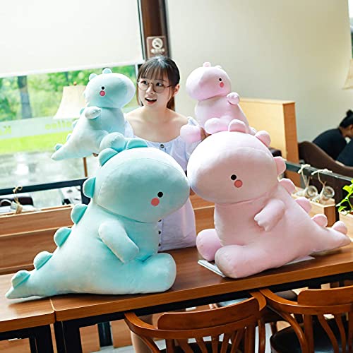 Image of AVS Cute Dinosaur Plush Toys, Fat Dinosaur Stuffed Animals Toys Dolls, Soft Plush Stuffed Dino Plushie, Birthday Gifts for Kids Girl Boys (Blue 20 CM)