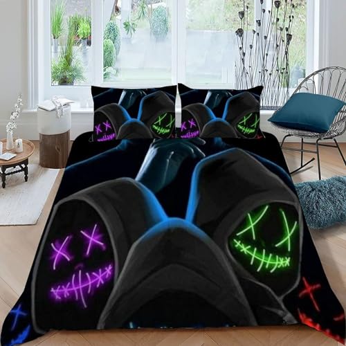 Housse de couette super king imprimé 3d mystérieux microfibre de qualité - 3
