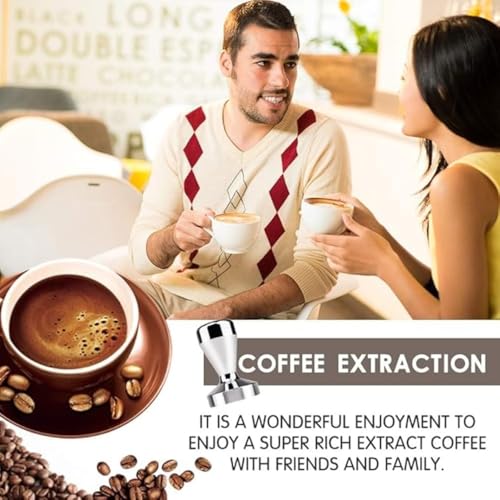 Image of 3D CREATIONS Stainless Steel Powder Pressing Coffee Tamper Coffee Bean Tool - 51 mm