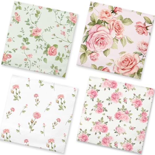 Floral Decoupage Napkins - 50Pcs 2Ply