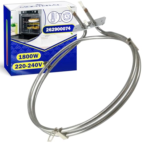 Circular Resistencia Horno 1800W 220-240V con Código Original 262900074 para Arçelik para Beko C00409010 para Indesit 482000004796 para Whirlpool - Garantía de 10 Años - MONTERAL
