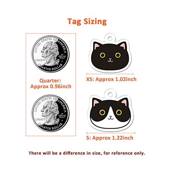FURBB Cat ID Tag, Cute Pet ID Tags for Cat Personalized ID Tag Unique Originality Design Many Patterns Similar to Kitten, Lightweight Thick Acrylic Materials, Custom Text Clear Easy to Read FURBB Cat ID Tag, Cute Pet ID Tags for Cat Personalized ID Tag Unique Originality Design Many Patterns Similar to Kitten, Lightweight Thick Acrylic Materials, Custom Text Clear Easy to Read