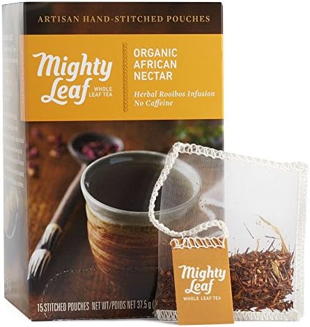 Mighty Leaf Herbal Tea, Organic African Nectar, 15 Pouches (Pack of 3)