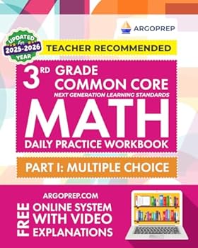 Paperback 3rd Grade Common Core Math: Daily Practice Workbook - Part I: Multiple Choice | 1000+ Practice Questions and Video Explanations | Argo Brothers (Next Generation Learning Standards Aligned (NGSS)) Book
